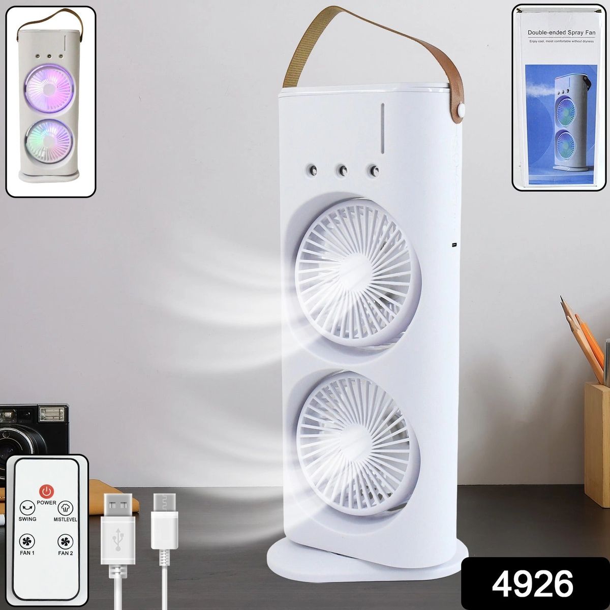 Portable Double Ended Misting Fan